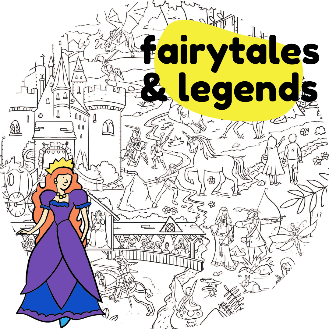 fairy tales myths and legends to colour