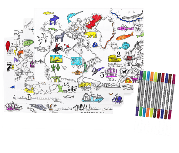 Colour In World Map Gifts