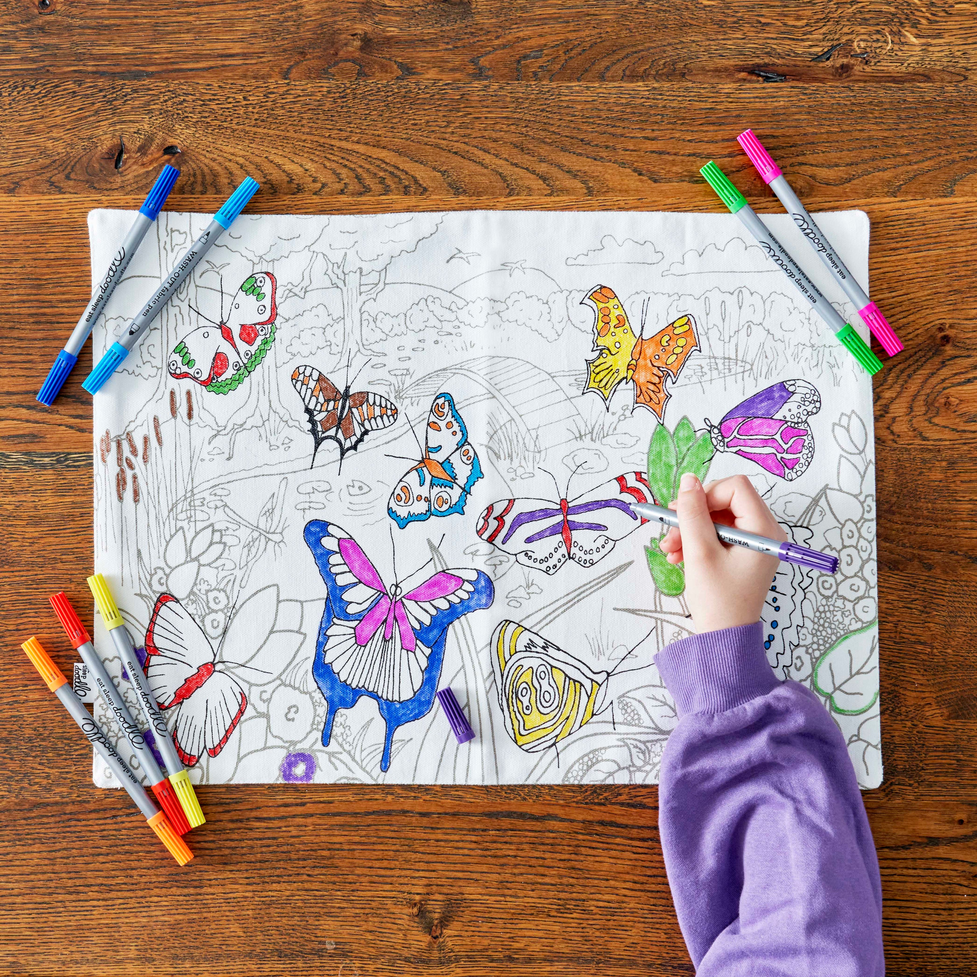 butterfly colouring sheet for Christmas
