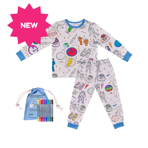 space explorer colour in pyjamas