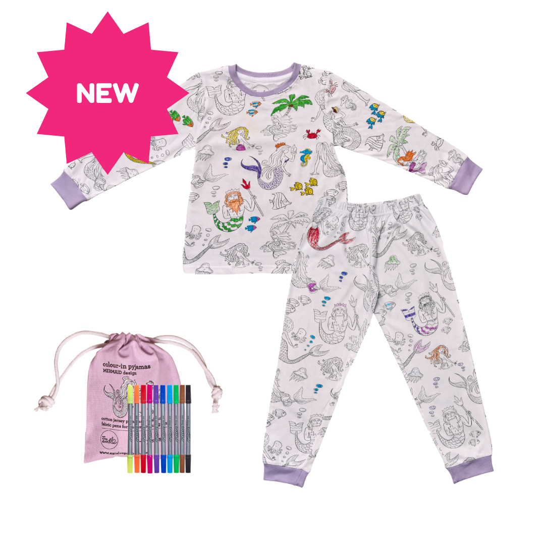 mermaid colour in pyjamas