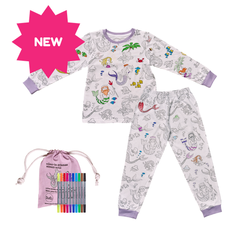 mermaid colour in pyjamas