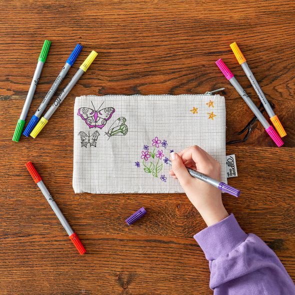 Caja de lápices de mariposa - Color en y aprender