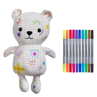 colour-in & doodle Artie Bear