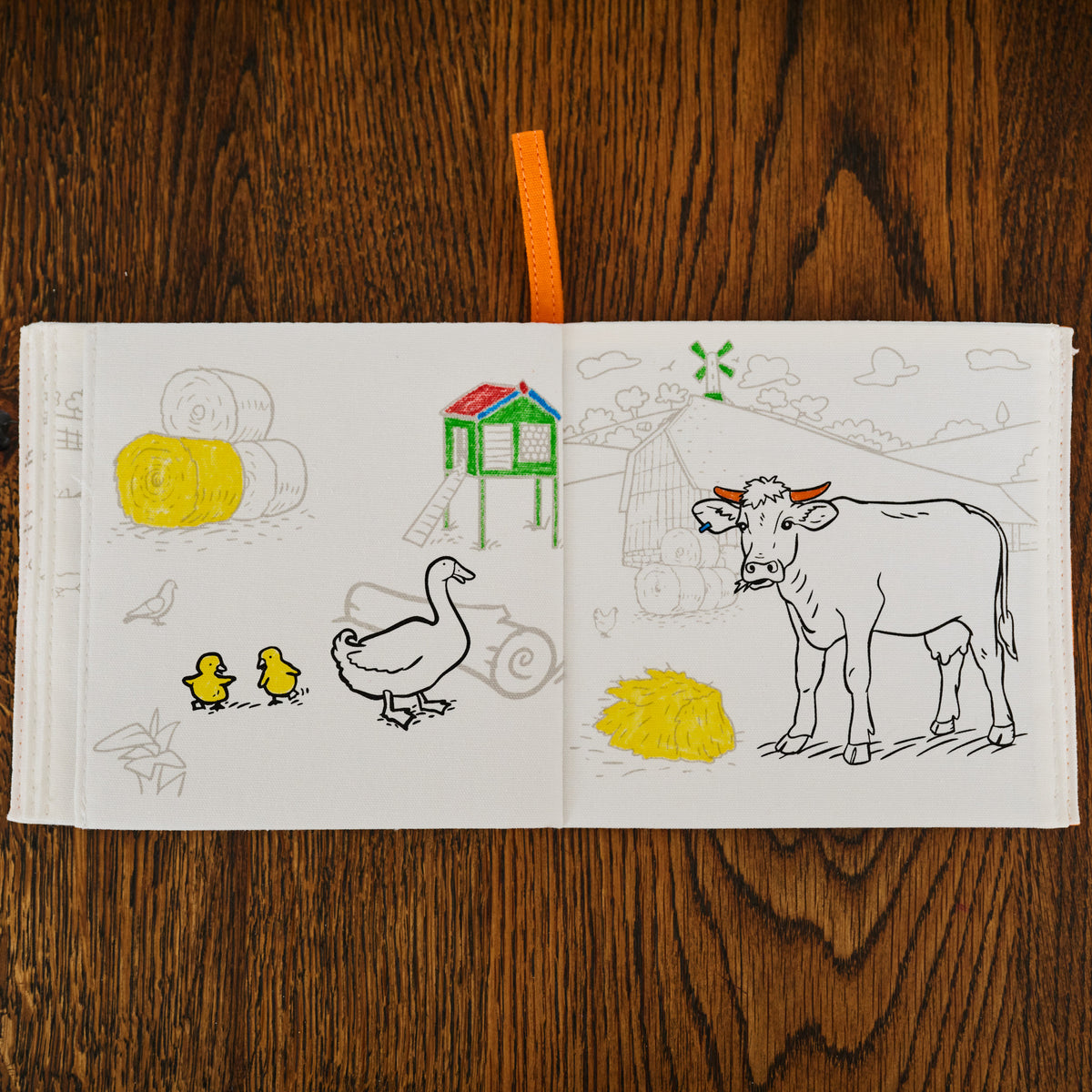 part coloured toddler reusable colouring book