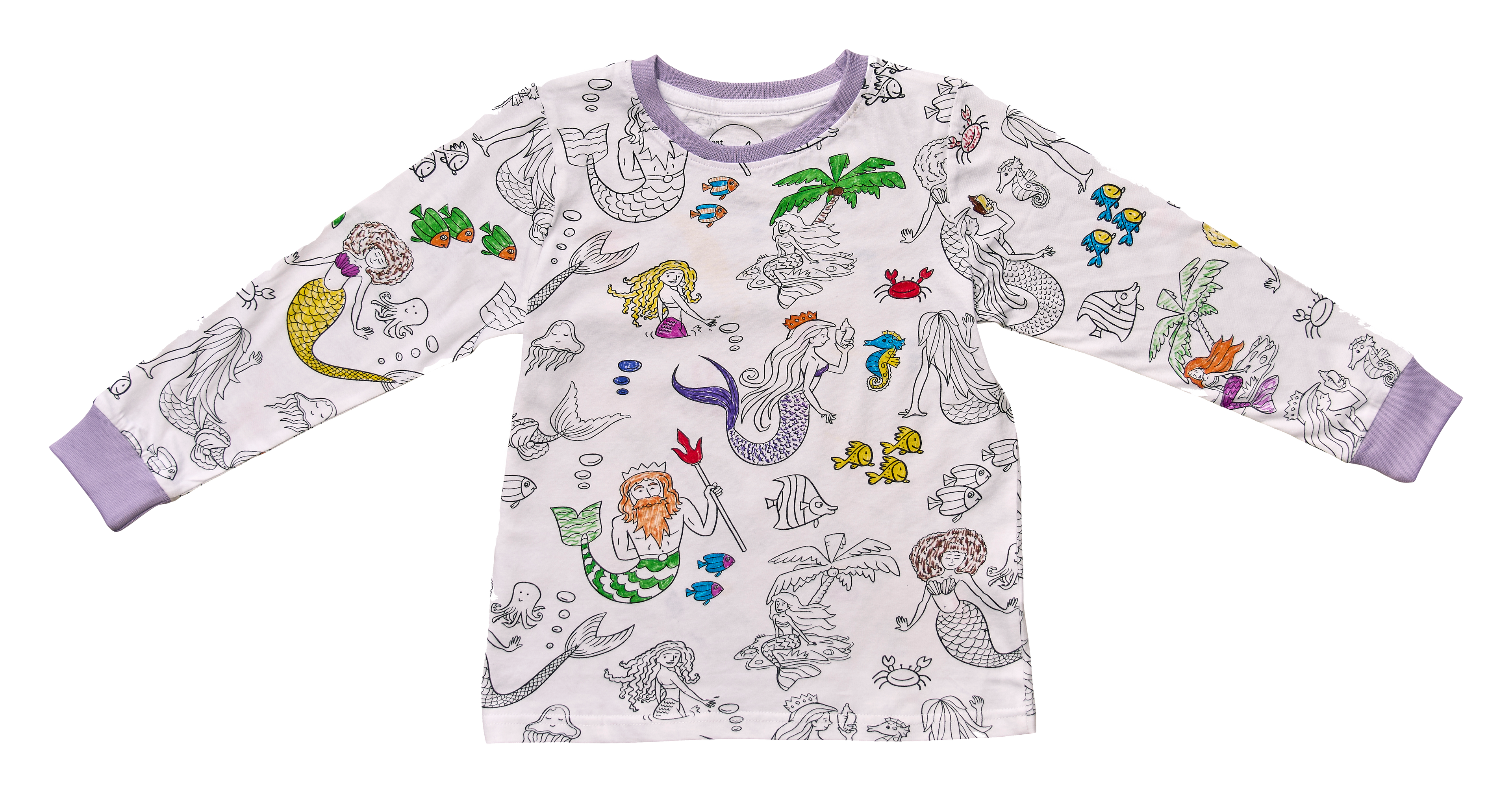 mermaid colour in pyjamas