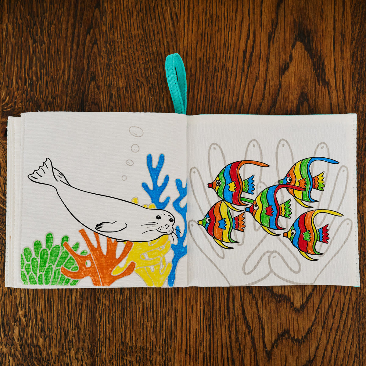 Soft cotton under the sea colouring book for children aged 1+ page 3