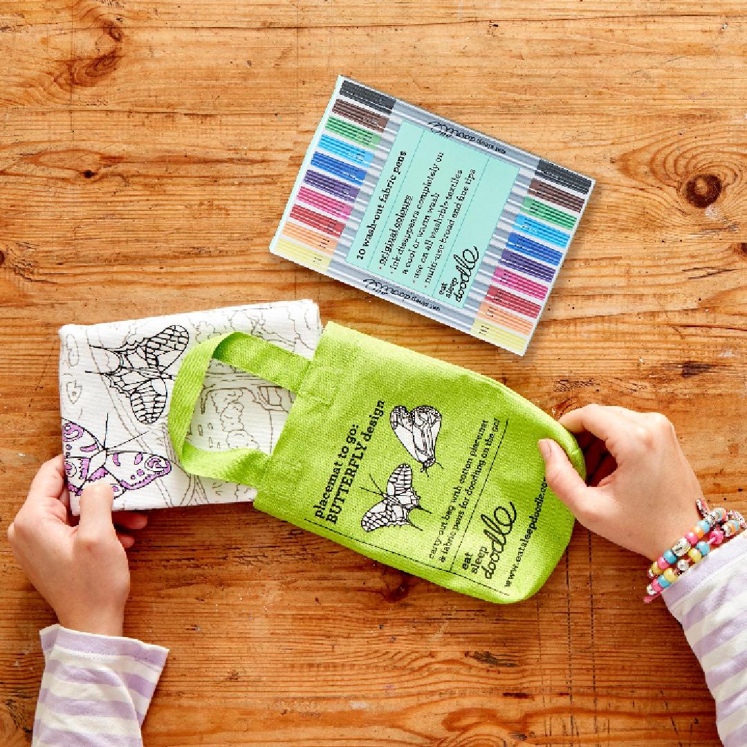 mantel individual de mariposa para llevar