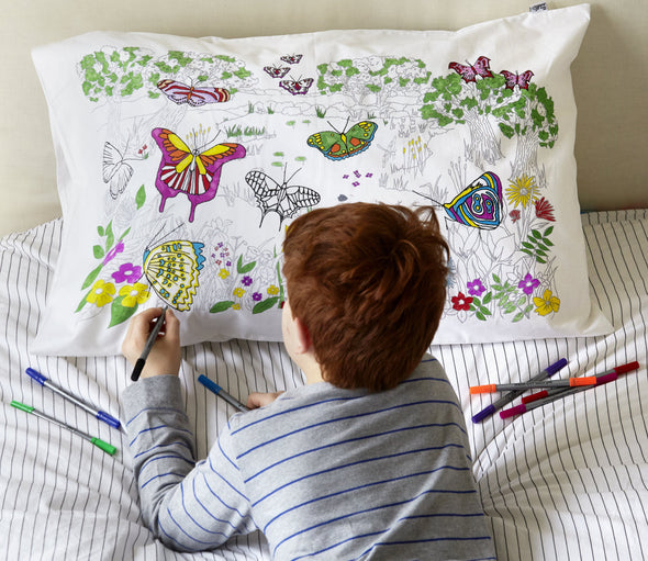 butterfly colour in pillowcase