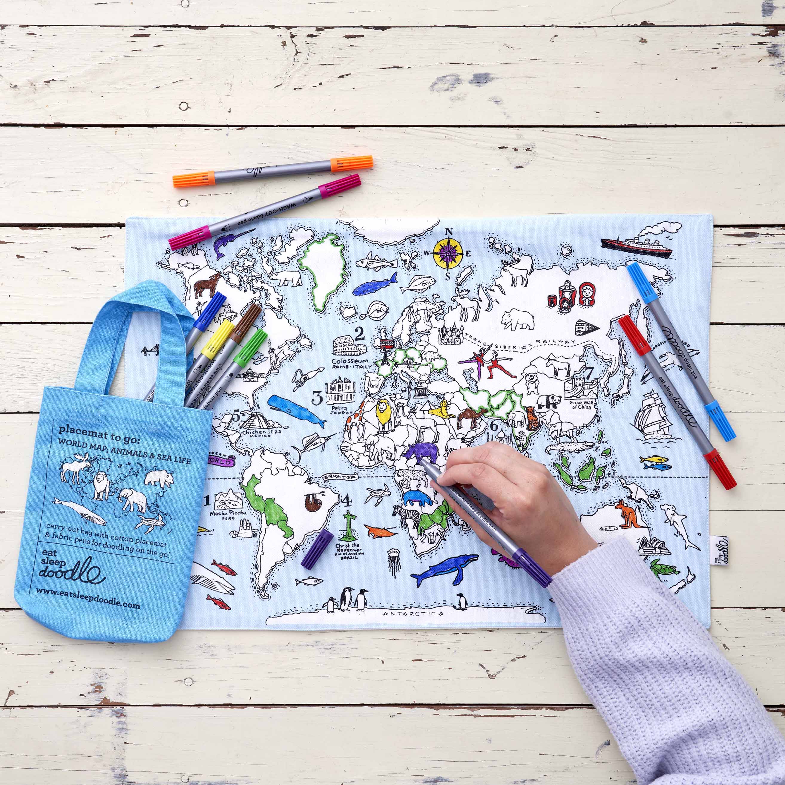 world map Colour-in toys for kids Creative Christmas