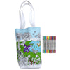fabric cotton shopper bag with felt-tip markers