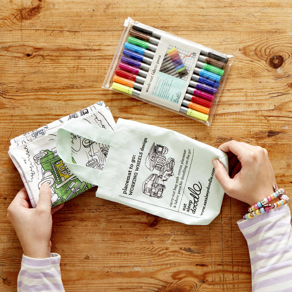 kids colouring activity on the go