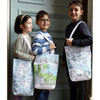 colour-in educational tote shopper school bags