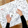 world map wrapping paper to colour and personalise